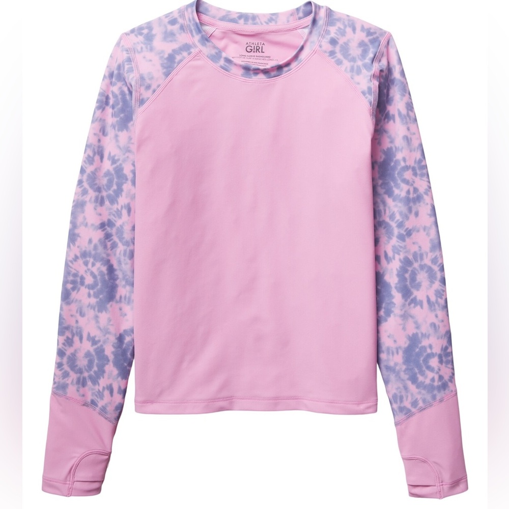 Athleta Girl Long Sleeve Rashguard in Tie Dye